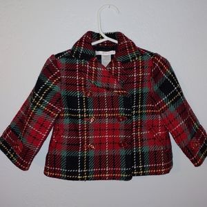 Janie and Jack plaid Holiday Jacket, 6-12 months